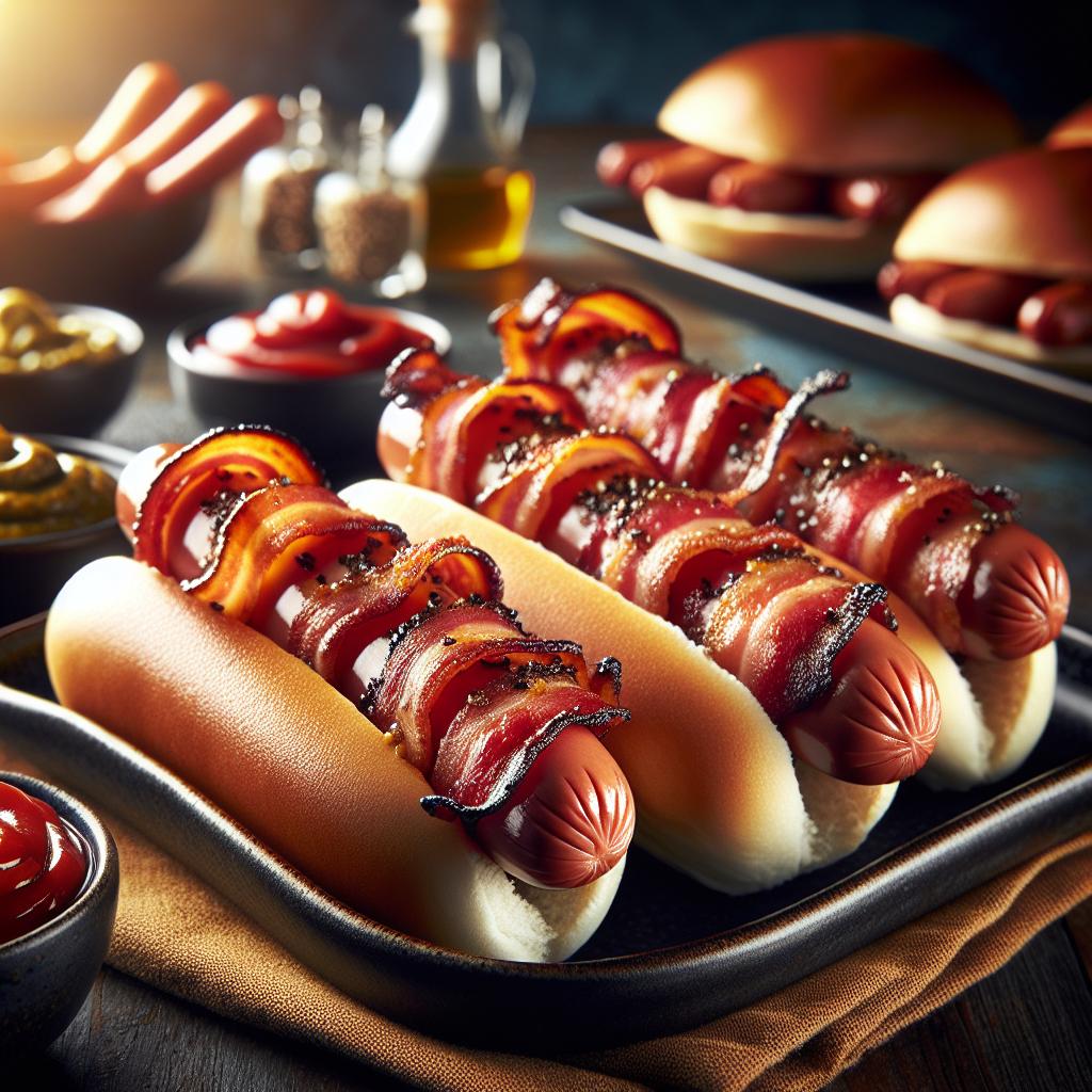 Bacon Wrapped Hot Dogs