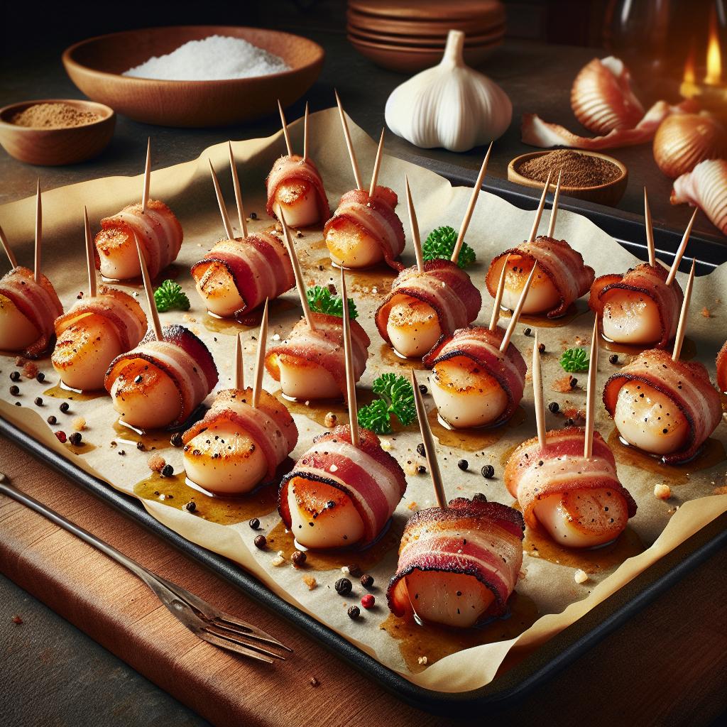 bacon wrapped scallops