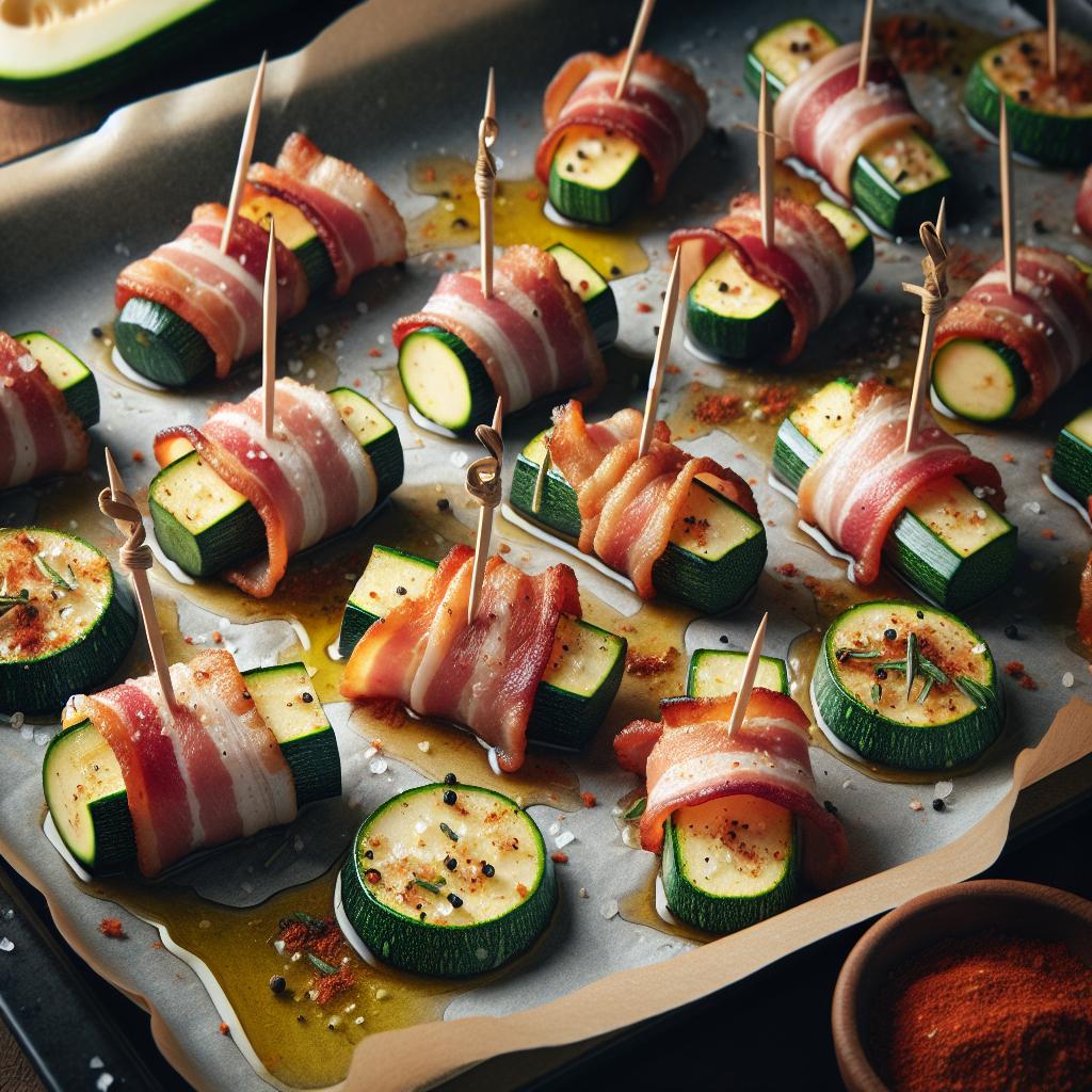 Bacon Wrapped Zucchini