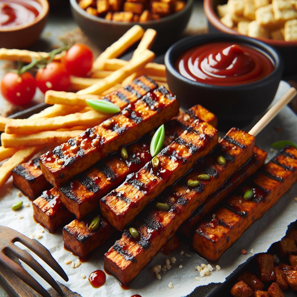 baked bbq tempeh sticks