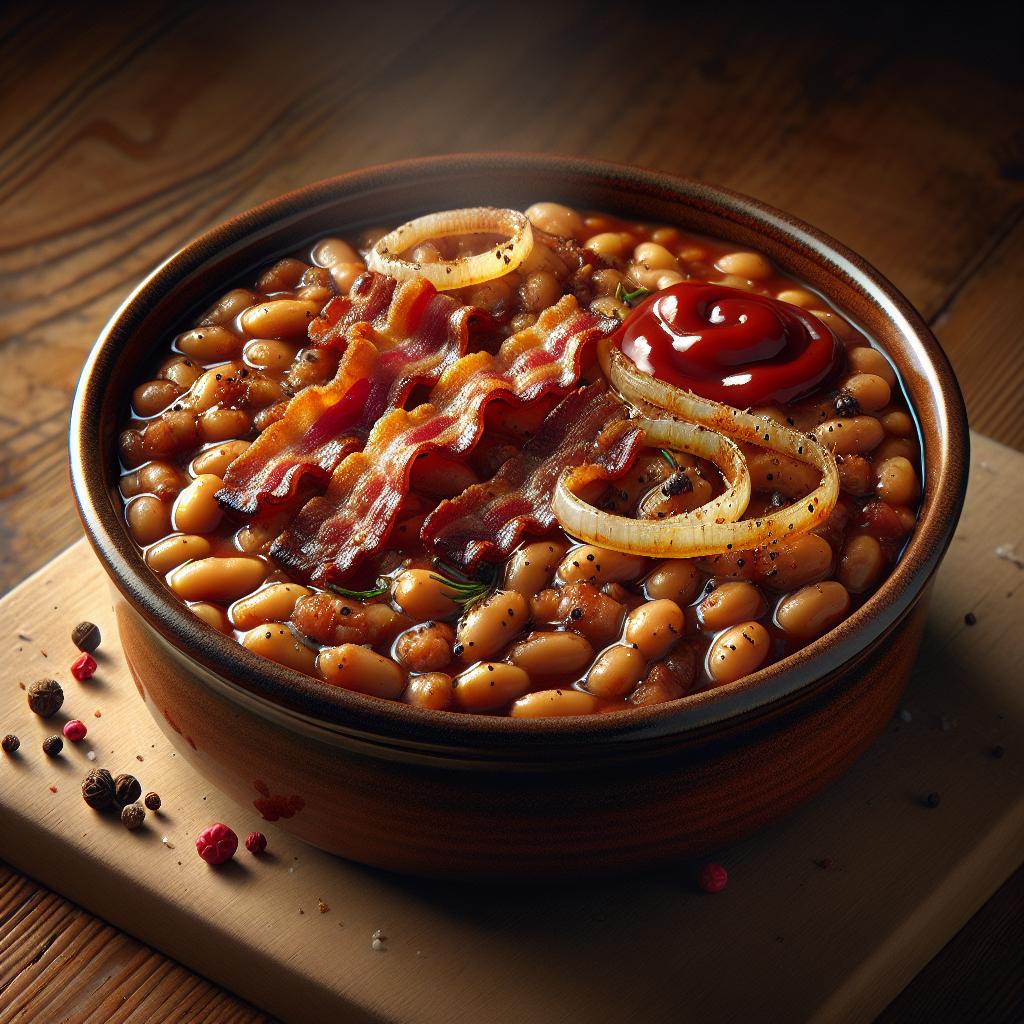 Baked Beans with Bacon and Onions