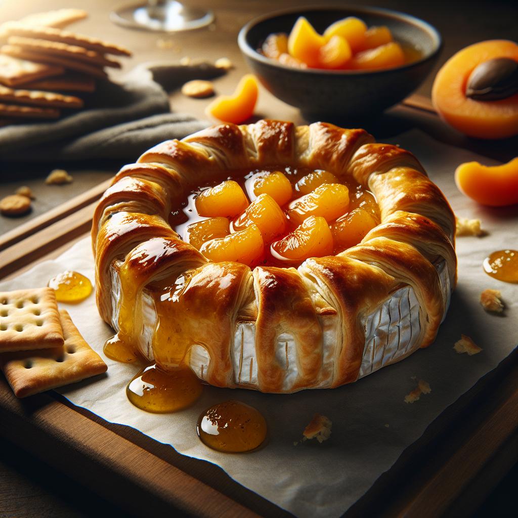 Baked Brie with Apricot Jam