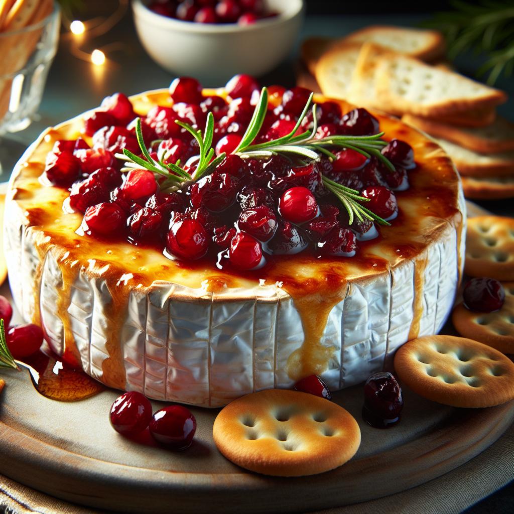 baked brie with cranberry sauce