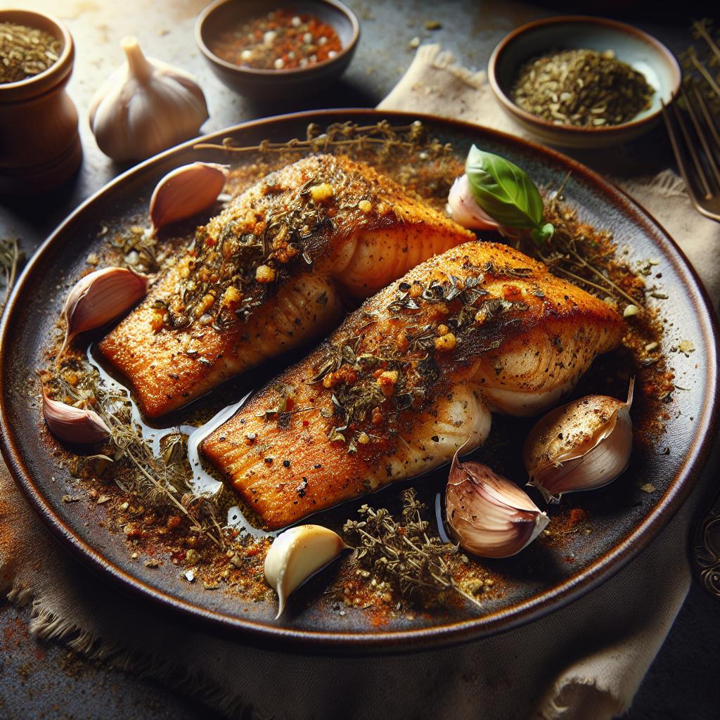 Baked Catfish with Herbs