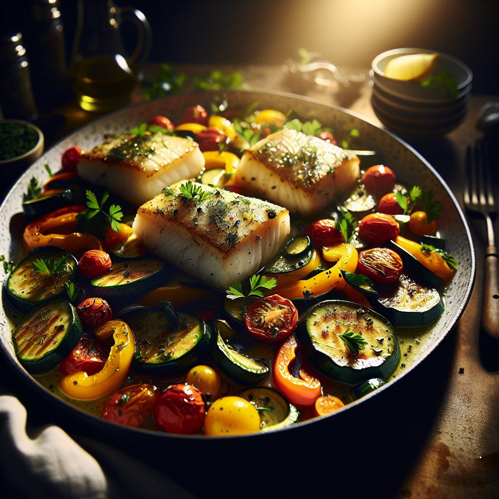 baked cod with vegetables