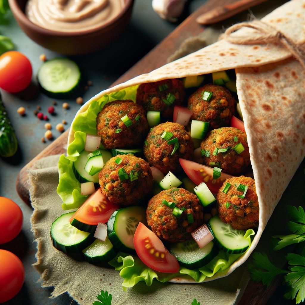 Baked Falafel Wraps