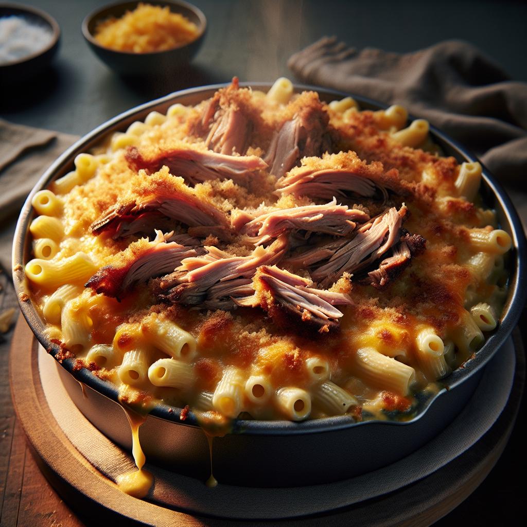 Baked Macaroni and Cheese with Shredded Duck