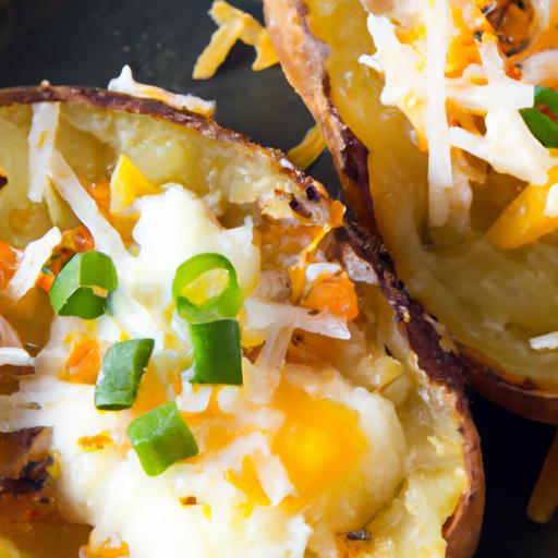 baked potato skins with eggs