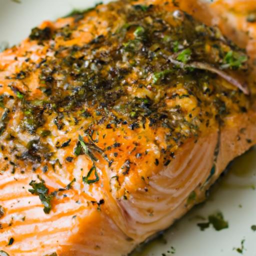 baked salmon with herbs