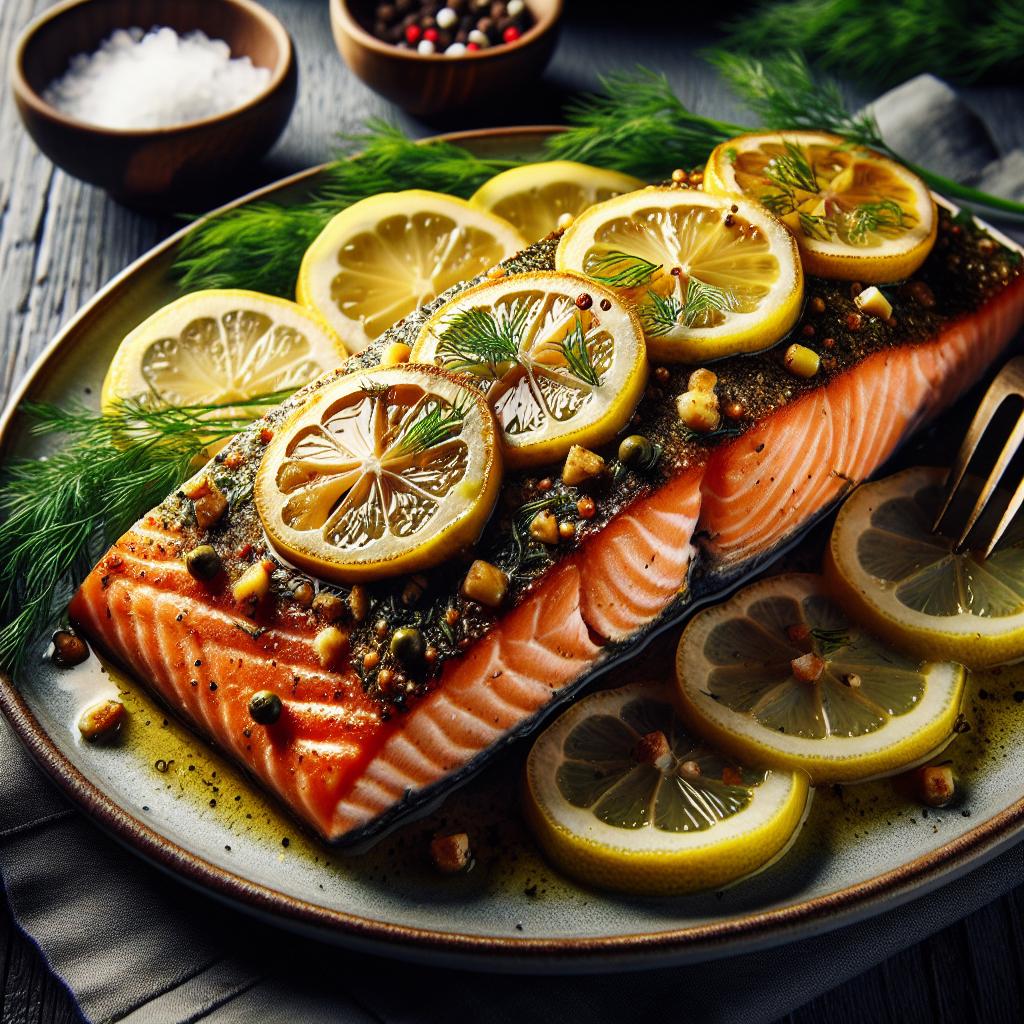 baked salmon with lemon