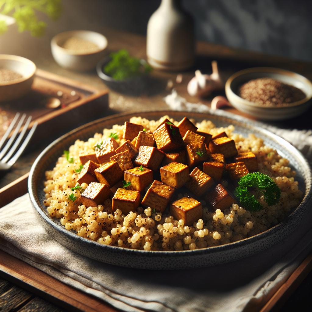 Baked Tempeh with Quinoa