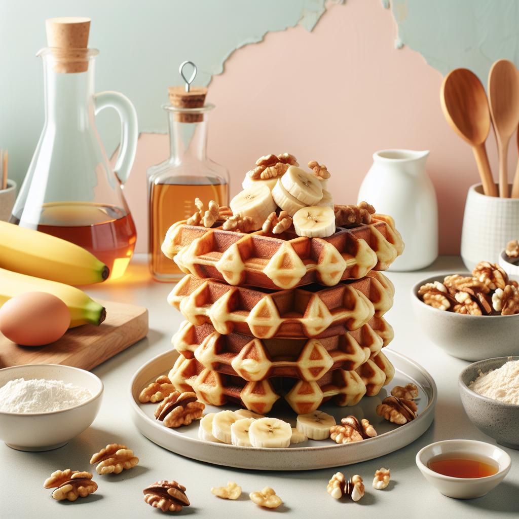 Banana Nut Belgian Waffles