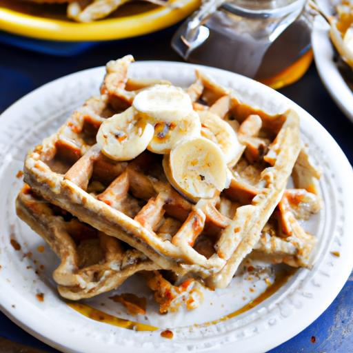 banana oat waffles