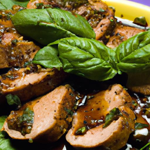 basil and balsamic glazed pork tenderloin