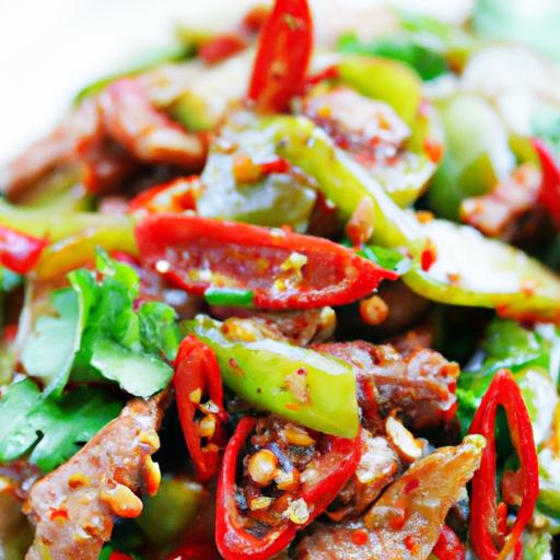 beef and bell pepper stir fry