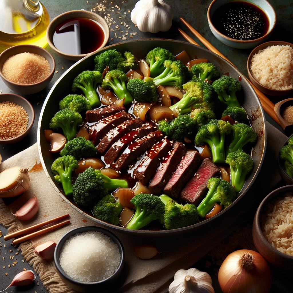 beef and broccoli with brown rice