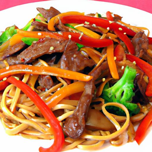 beef and noodle stir fry