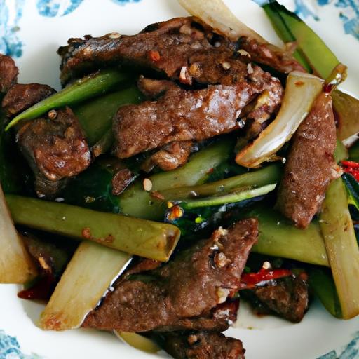 beef and scallions stir fry