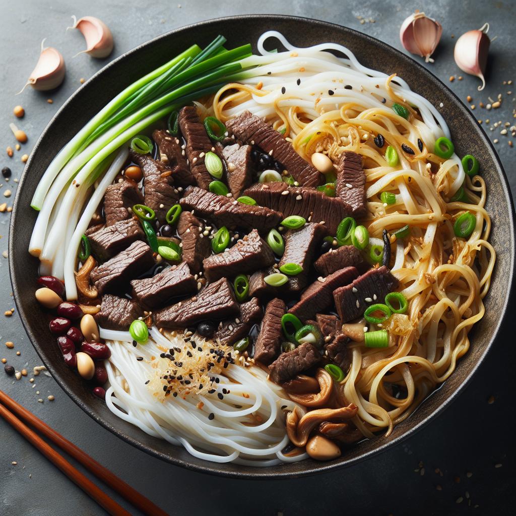 Beef Chow Fun with Black Bean Sauce