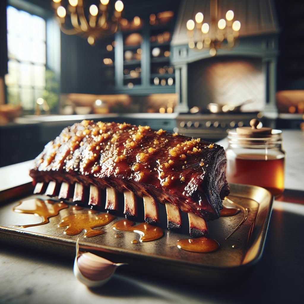 Beef Ribs with Honey Mustard Glaze