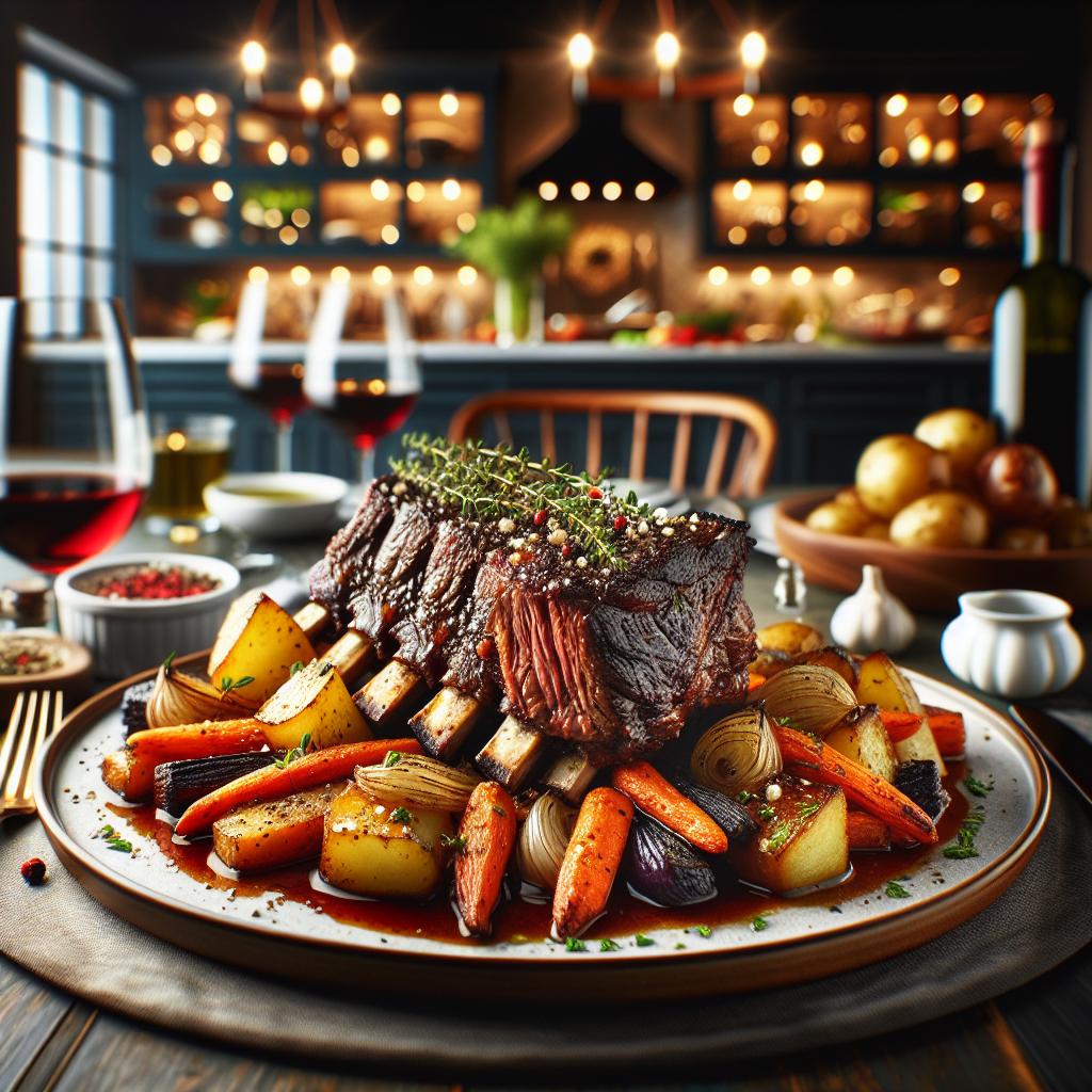 Beef Short Ribs with Roasted Vegetables