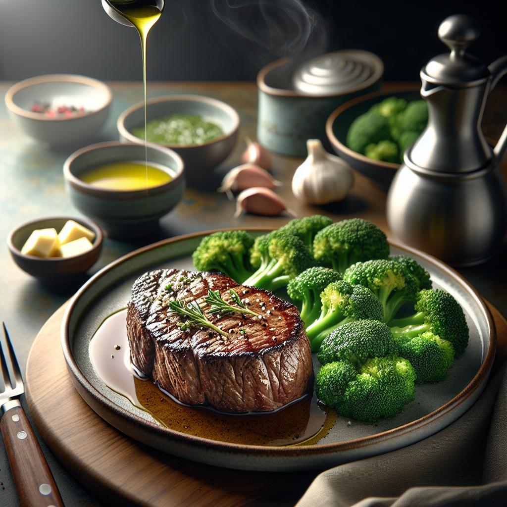 beef steak with broccoli