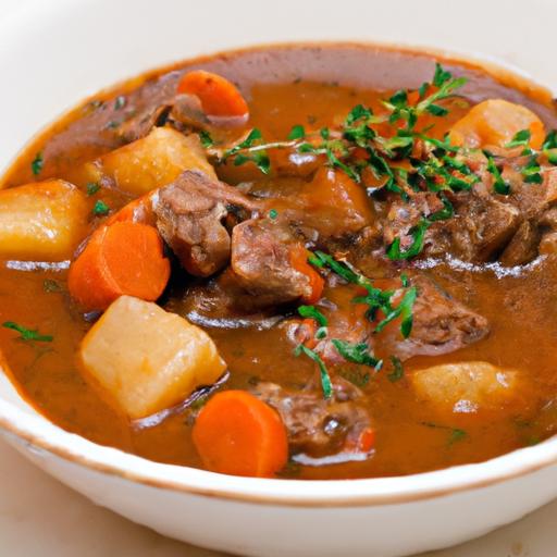 beef stew with thyme and red wine