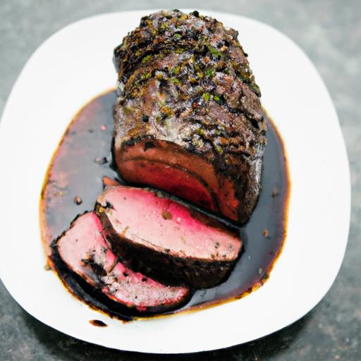 Beef Tenderloin with Red Wine Sauce