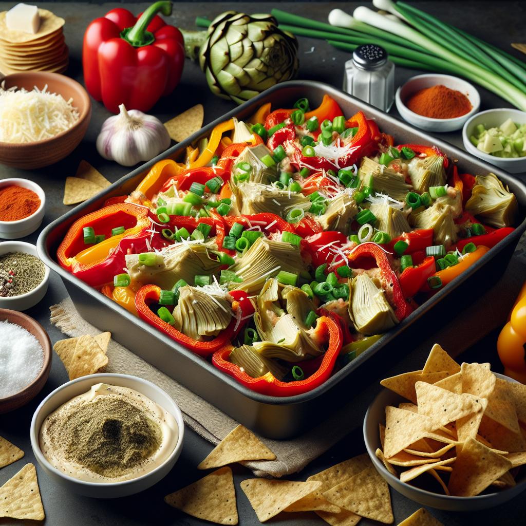 Bell Pepper and Artichoke Dip