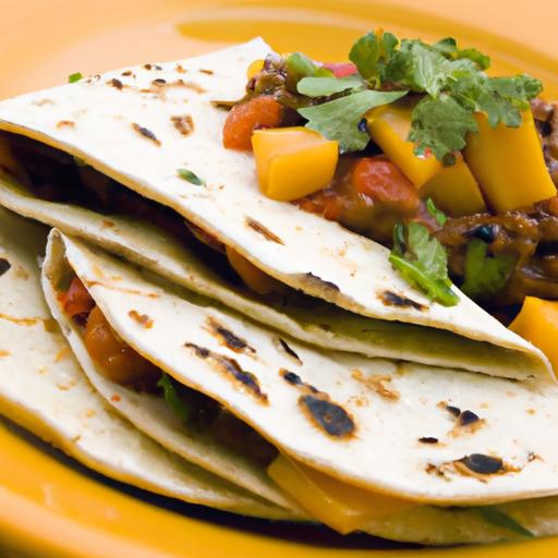 bell pepper and black bean quesadilla