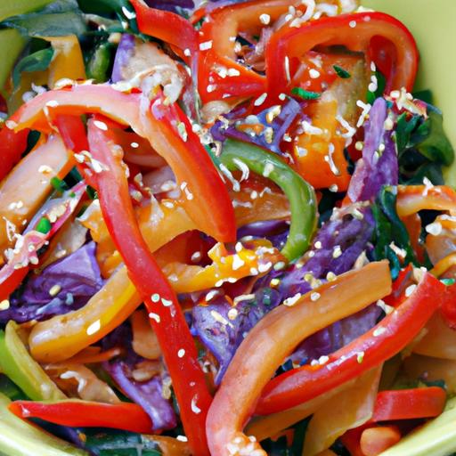 bell pepper and cabbage stir fry