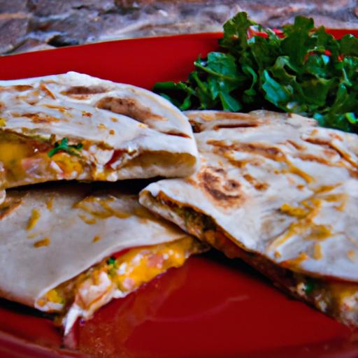 Bell Pepper and Chicken Quesadilla