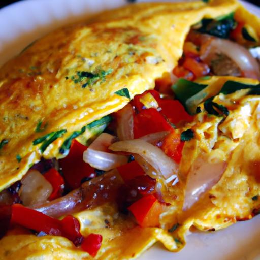 Bell Pepper and Onion Omelette