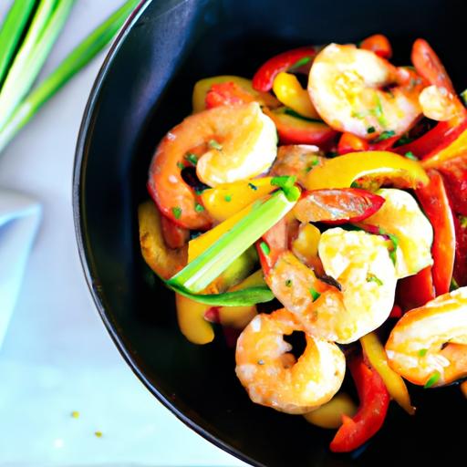 bell pepper and shrimp stir fry