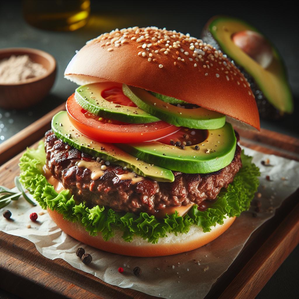 Bison Burger with Avocado