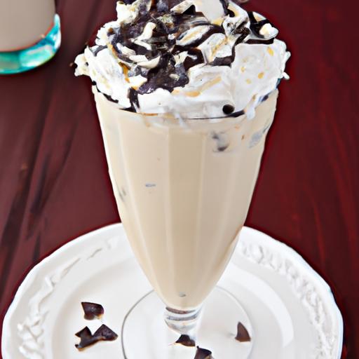 black and white malt milkshake