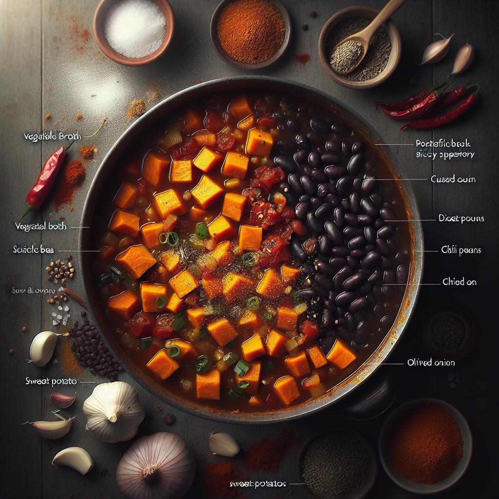 black bean sweet potato chili