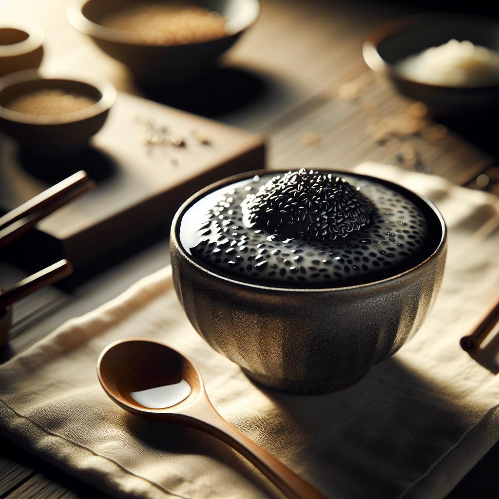 black sesame soup