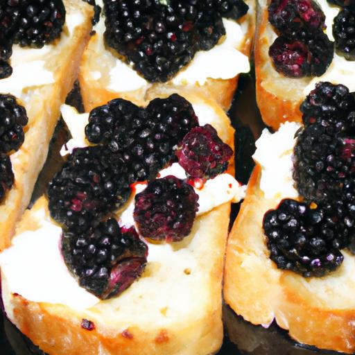 Blackberry and Goat Cheese Crostini