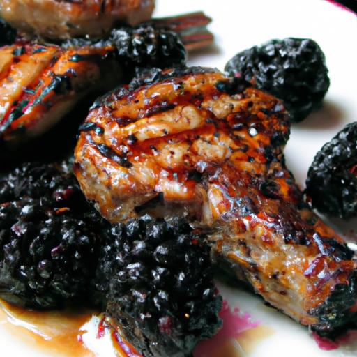 blackberry glazed pork chops