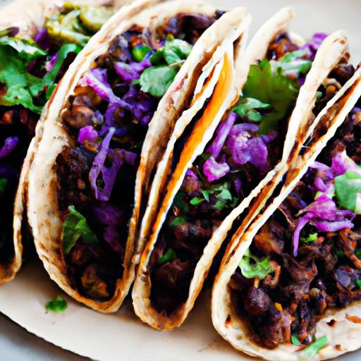 blackberry syrupsweet potato and black bean tacos