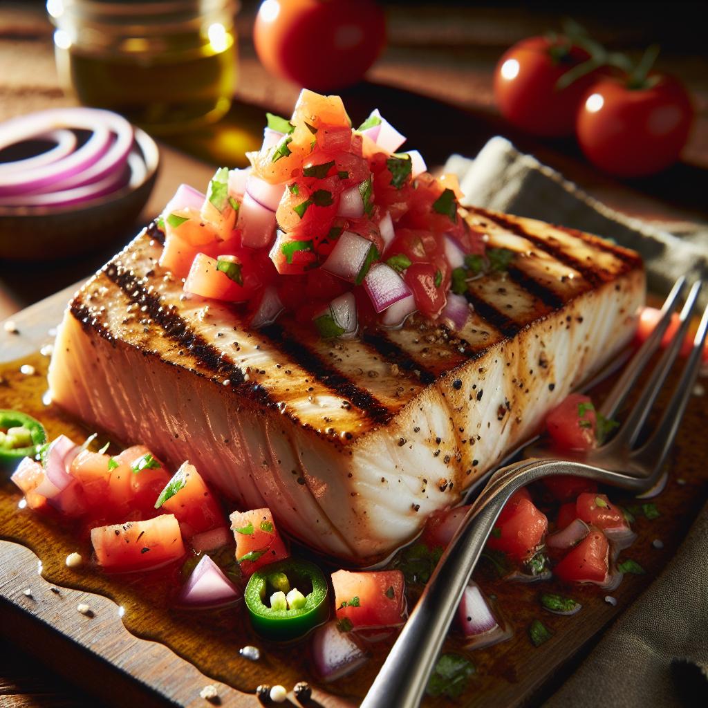 Block Island Swordfish with Tomato Salsa