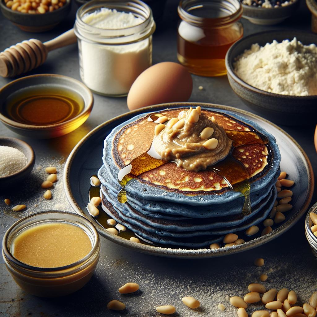 Blue Corn Pancakes with Pine Nut Butter