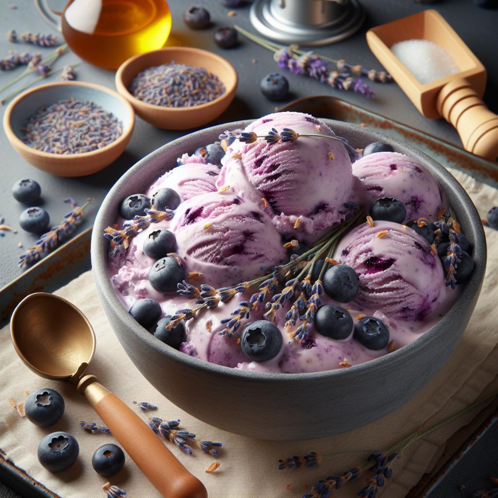 Blueberry Lavender Ice Cream