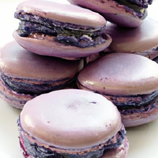 blueberry macarons