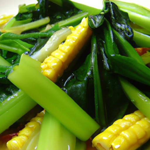 bok choy and baby corn stir fry