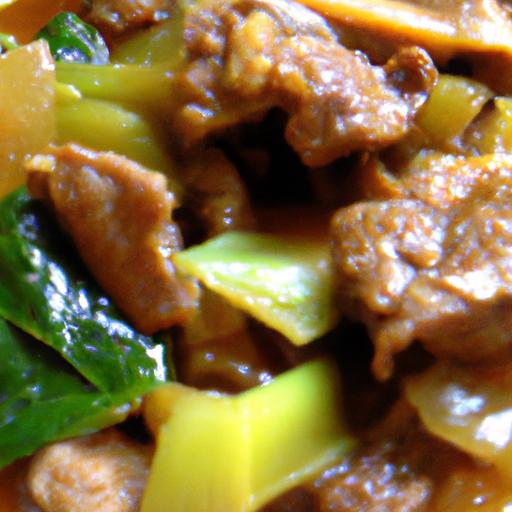 bok choy and beef curry