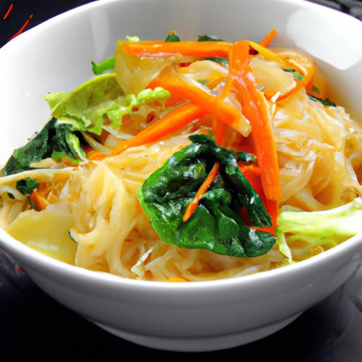 bok choy and carrot noodle soup