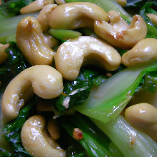 bok choy and cashew stir fry