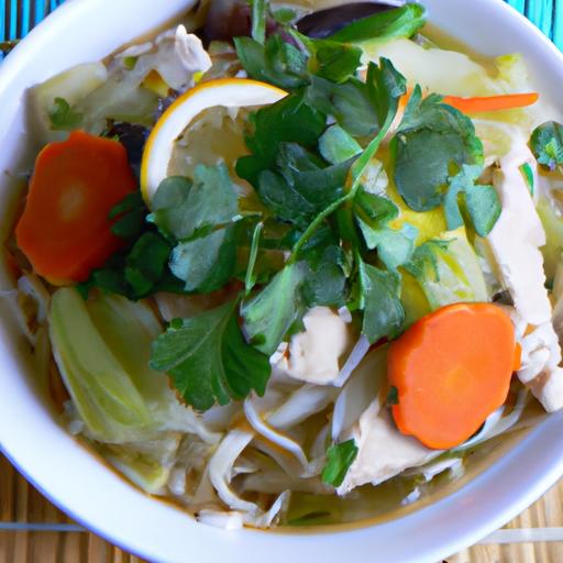 bok choy and chicken noodle soup